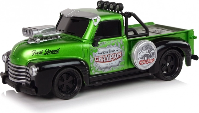 Op afstand bestuurbare groene pick-up 1:18