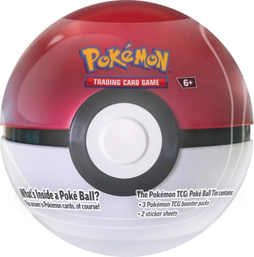 Blik in de vorm van een Poké Ball (verzamelobject en opbergbox)