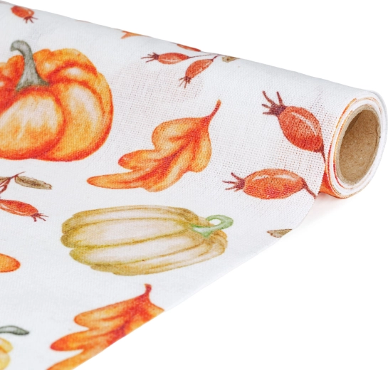 Decoratieve tafelloper met herfstmotief 180 × 28 cm