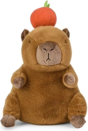 Pluchen capibara met appel 25 cm