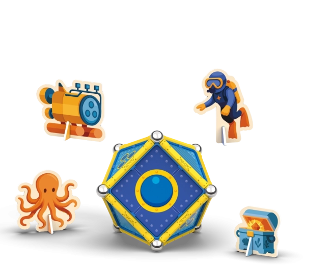 Oceaanverhalen met figuren en kaartjes