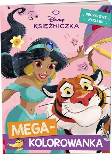 Disney prinsessen megakleurboek met glinsterende stickers