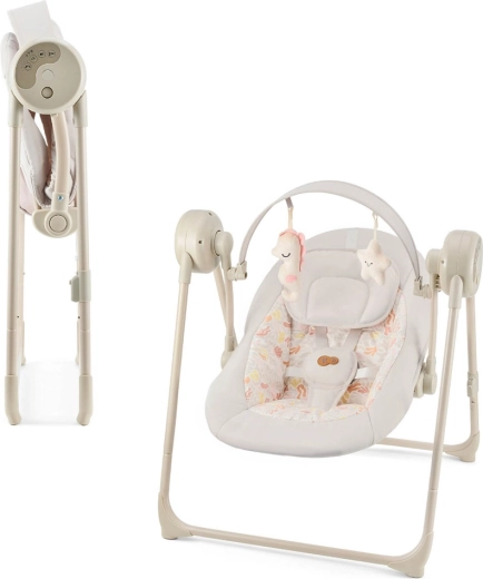 Kinderkraft Swingee beige elektrische babyschommel