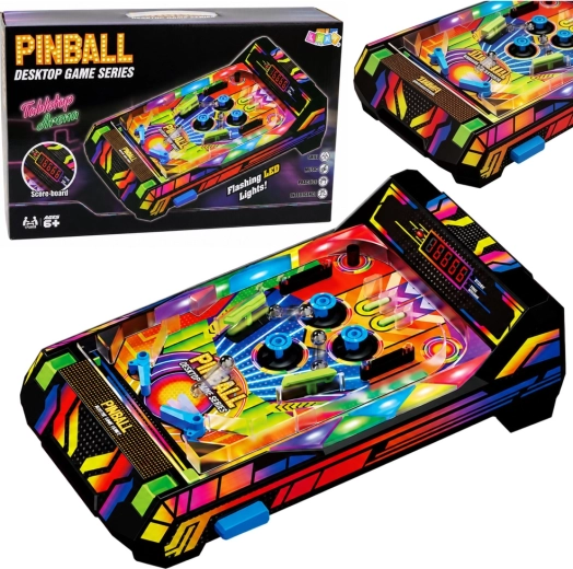 Elektronische tafelpinball (flipper) met LED-scorebord en geluiden