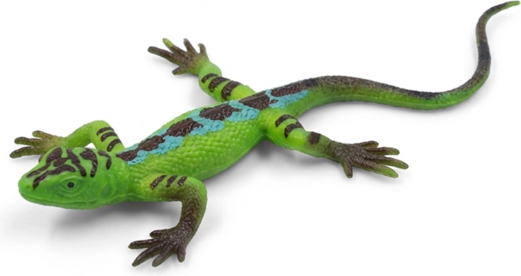 Groene rubberen hagedis 17 cm