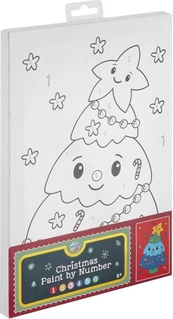 Kerst schilderen op canvas – kerstboom 30 × 19 cm