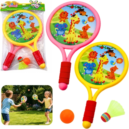 Badmintonset voor kinderen met dieren