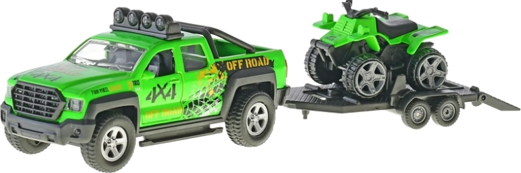 Realistische offroad-uitvoering en functionele aanhanger