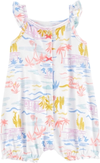 Carter's zomerse jumpsuit voor meisjes ivory palm