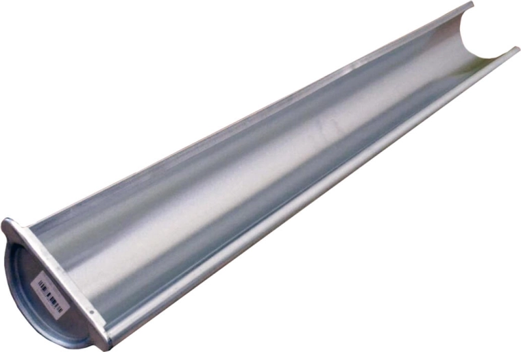 Linker eindgoot 250 mm, lengte 1 m, verzinkt staal