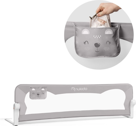 Bedhek 180 × 42 × 35 cm Nukido grijs