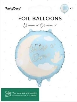 Foliebalon Welkom thuis lichtblauw 35 × 35 cm