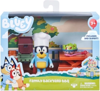 Bluey miniset papa's barbecue in de tuin