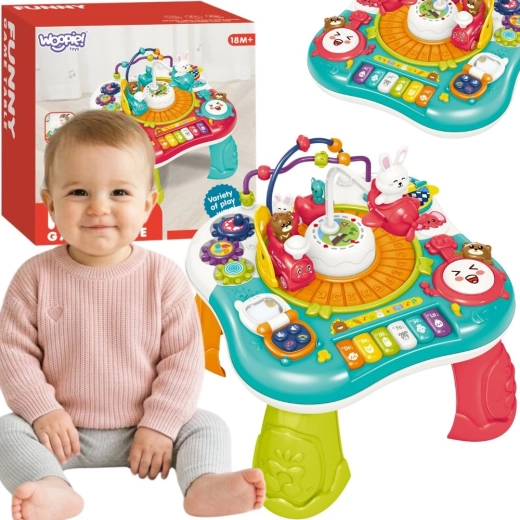 Woopie Baby interactieve educatieve tafel 2-in-1 met pianootje en geluiden