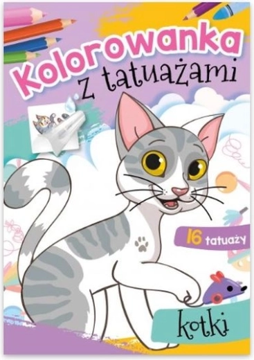 Kattentatoeages – kleurplaten en set afwasbare tatoeages