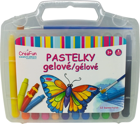 Wasbare gelkrijtjes CREAFUN – set van 12 kleuren