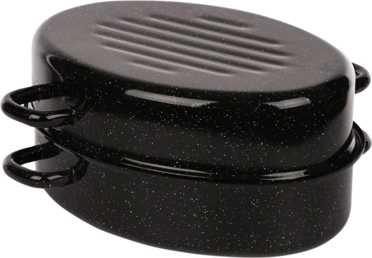 Silesia geëmailleerde braadpan met deksel 2,8 l, diameter 30 cm