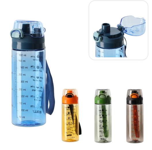 Waterfles 500 ml met maatverdeling en patronen