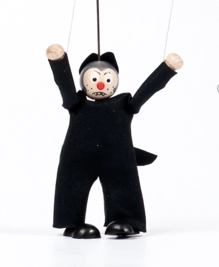 Gerlich houten marionet wolf Richard 12 cm