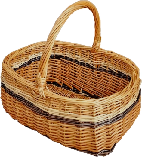 Rieten winkelmand PERELKA, kleiner, gelakt 36 × 26 × 28 cm