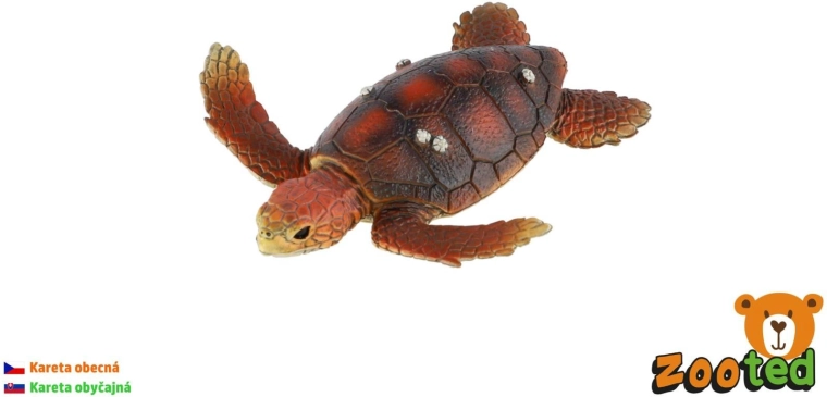 Figurine van een onechte karetschildpad van 8 cm