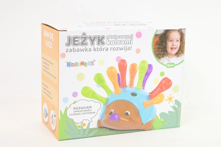 Educatieve blauwe egel met stekels