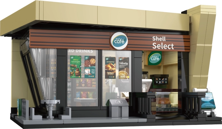 Authentieke Shell Café-uitstraling