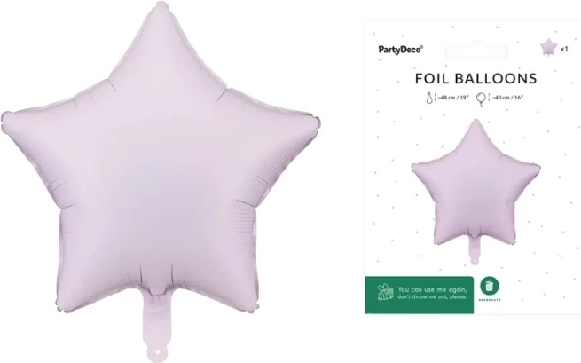 Folieballon ster paars 48 cm