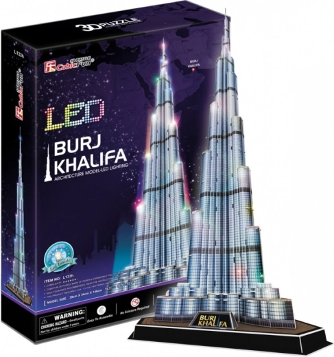 Lichtgevend 3D-puzzel Burj Khalifa 136 stukjes