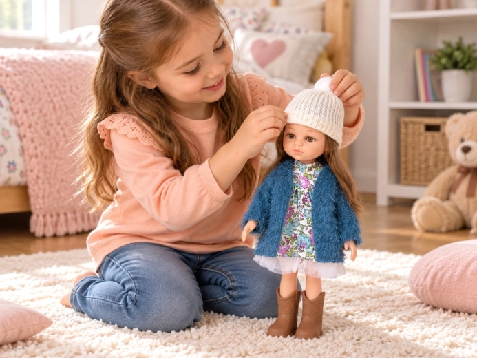 Lang haar en verwijderbare outfit