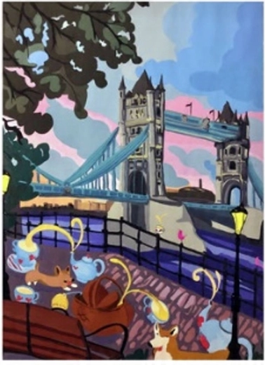 Norimpex Schilderen op nummer Tower Bridge 40 × 50 cm