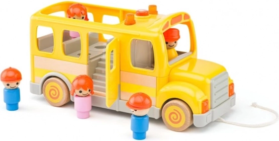 Vrolijke schoolbus met lichten en geluiden Woody