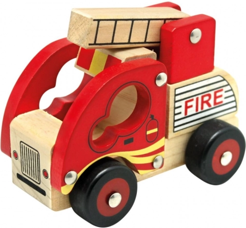 Bino houten brandweerauto