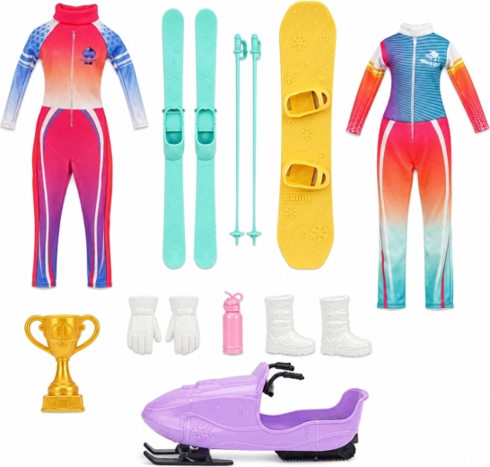 Winterse sportset voor actief spelen