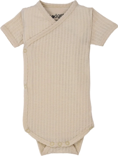 Lodger babyromper met korte mouwen Seersucker Birch, maat 80