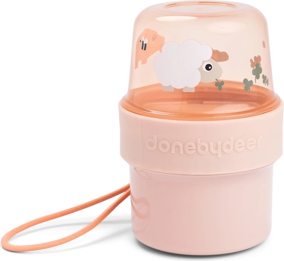 Done by Deer kleine snackbox To go 2-way Tiny farm roze