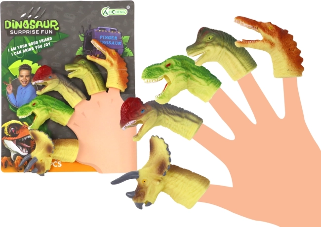 Rubberen Dinosaurussen voor op de Vinger - Sensorische Handpopjes