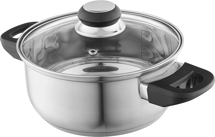 Glazen deksel voor eenvoudige controle tijdens het koken