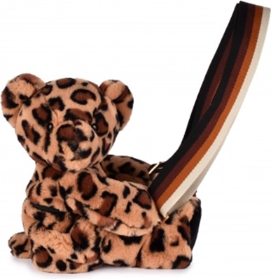 Doudou pluchen schoudertas leopard 30 cm
