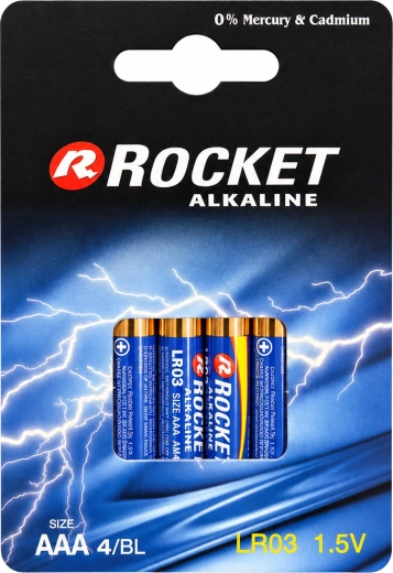 Alkaline batterijen Rocket AAA 1,5 V (10× verpakkingen van 4 stuks)