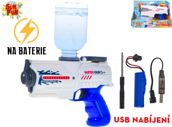 Sun Fun elektrische waterpistool met oplaadbare batterij 200 ml