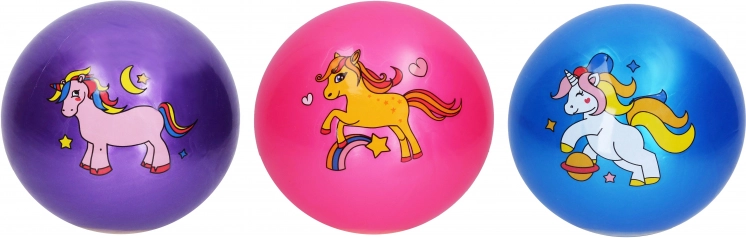 Rubberen bal met eenhoornmotief 22 cm