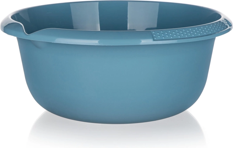 Kunststof waskom met schenktuit 32 cm, 6 l – blauw