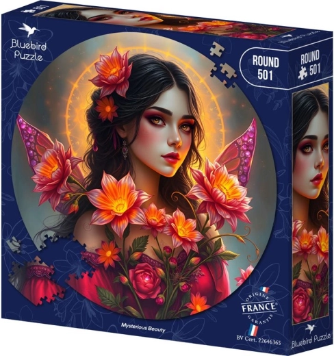 Ronde puzzel Bluebird „geheimzinnige schoonheid” 501 stukjes