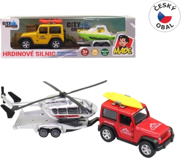 Auto met aanhanger 21 cm