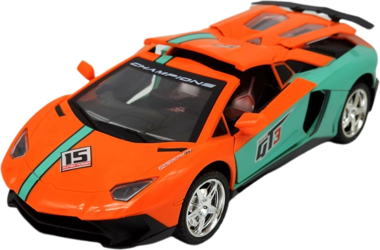 Racende sportauto met afstandsbediening met LED-verlichting - 1 stuk