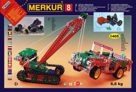 bouwset merkur 8 – 130 modellen, 1405 stuks, 5 lagen