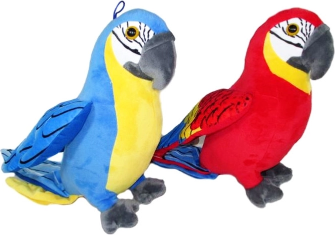 Pluche papegaai met geluid 31 cm