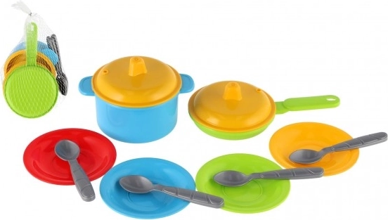 Kleurrijke kinderserviesset 12 stuks