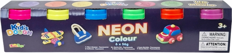 Neon boetseerklei – set van 6 kleuren